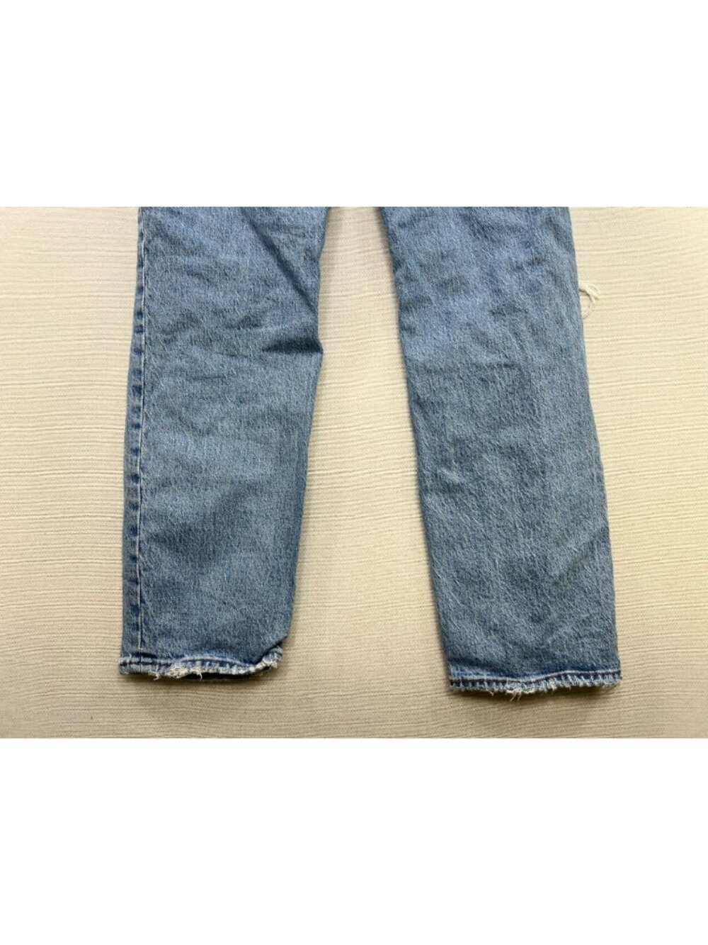 Abercrombie & Fitch Women The Dad High Rise Distressed Jeans Denim Sz 27/4L Blue - Picture 13 of 15